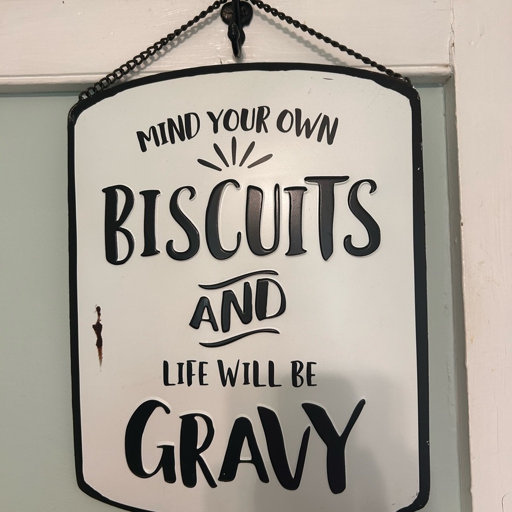 Charming Black and White Wall Sign